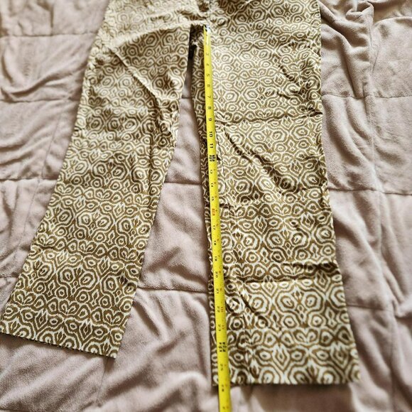Vintage J.Crew tan and white pants Sz 6 Mod 60s Cigarette Pant Victorian - Picture 7 of 7